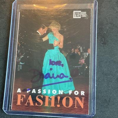 Princess Diana Signed Autograph Trading Card