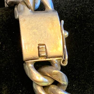Pineda Designed Heavy Solid Mexican Silver Chain Bracelet