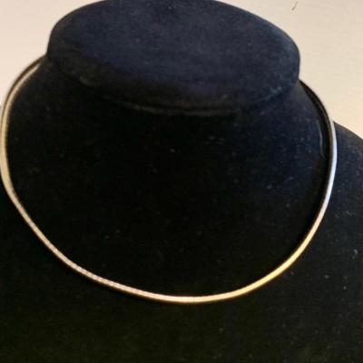 TWO Italy Made Sterling Silver Chokers - 30 grams