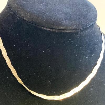 TWO Italy Made Sterling Silver Chokers - 30 grams