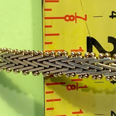 Classy 7.5” Wheat Wove Style 14k Gold Bracelet - 13 grams