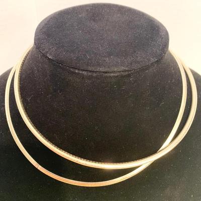 PAIR 14k Gold Chokers - 40 grams