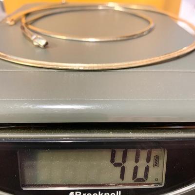 PAIR 14k Gold Chokers - 40 grams