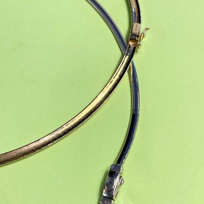 PAIR 14k Gold Chokers - 40 grams