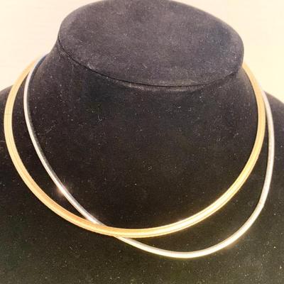PAIR 14k Gold Chokers - 40 grams