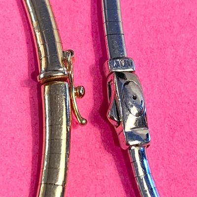 PAIR 14k Gold Chokers - 40 grams