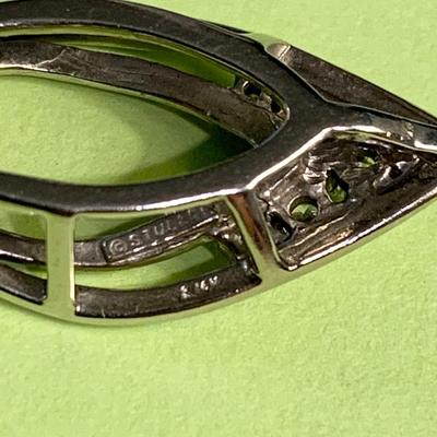 Stuller 14k White Gold Necklace / Wishbone Bib V Pendant & Diamonds