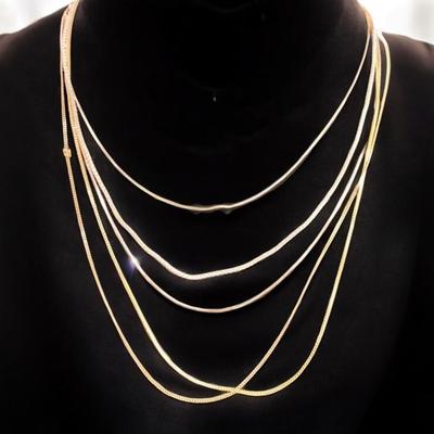 Gold Necklaces Lot 14k White & Yellow Gold - 15 grams