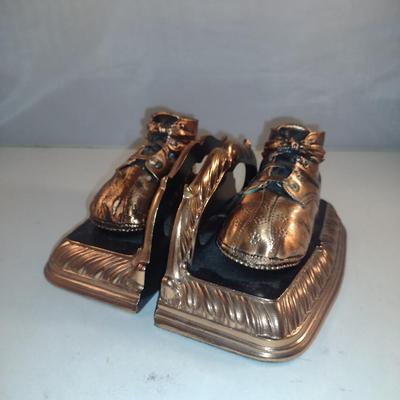 Bronzed Baby Shoes Bookends