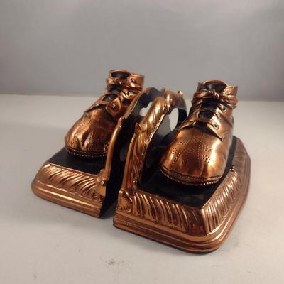 Bronzed Baby Shoes Bookends
