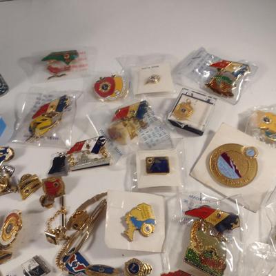 Vast Collection of Lion's Club Pins- Mostly North Carolina