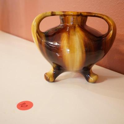 Rare, Vintage Vase with Brown/Yellow Glaze