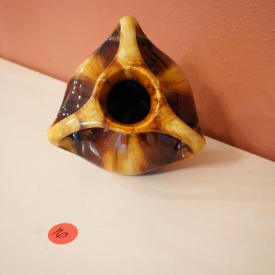 Rare, Vintage Vase with Brown/Yellow Glaze