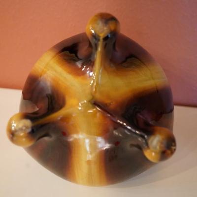 Rare, Vintage Vase with Brown/Yellow Glaze