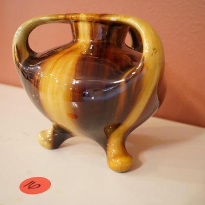 Rare, Vintage Vase with Brown/Yellow Glaze