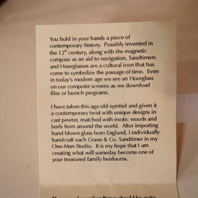 Crane & Co Merchants of Time Sandtimer