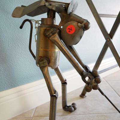 Vintage Yardbirds Metal Junkyard Dog Golf Sculpture