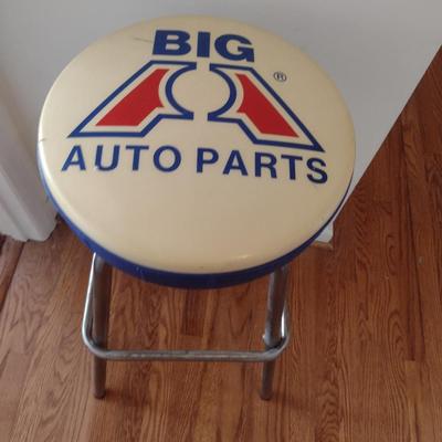Vintage Big A Auto Parts Shop Stool- Approx 30" Tall