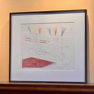 “On it May Stay His Eye” David Hockney Signed Lithograph (DR-DZ)