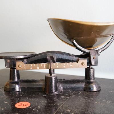 Antique Standard Cast Iron & Brass Scale
