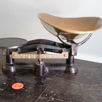 Antique Standard Cast Iron & Brass Scale
