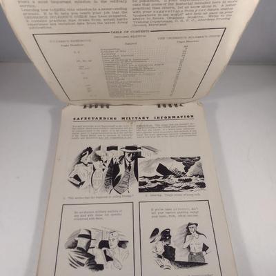 Vintage 'The Ordnance Soldier's Guide' Spiral Bound Booklet- WWII
