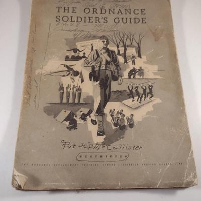 Vintage 'The Ordnance Soldier's Guide' Spiral Bound Booklet- WWII