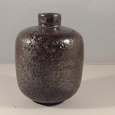 Glazed Rough Surface Pottery Vase- Approx 5" Tall
