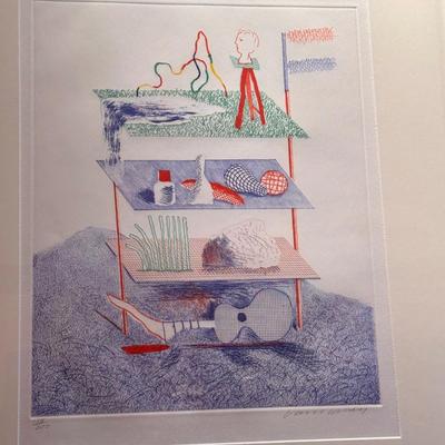 “Serenade, from The Blue Guitar” David Hockney Signed Lithograph (D-DZ)