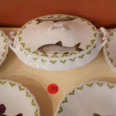 Vintage Bavarian China - Fish Pattern