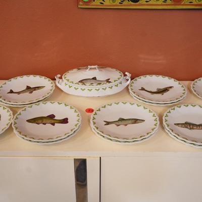 Vintage Bavarian China - Fish Pattern