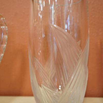 Cut Crystal Vases and Lead Crystal Pitcher