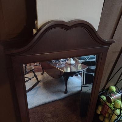 Wood Framed Wall Mirror- Approx 46" Tall, 18 1/2" Wide