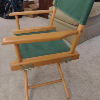 Wood Frame Folding Director's Chair with Canvas Seat