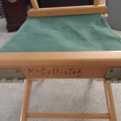 Wood Frame Folding Director's Chair with Canvas Seat