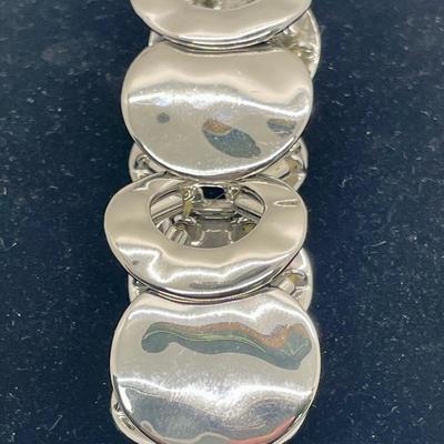 Chico’s Silvertone Metal Link Bracelet