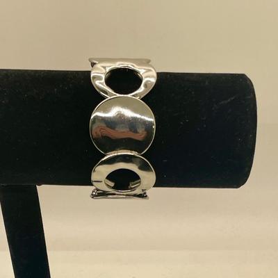 Chico’s Silvertone Metal Link Bracelet