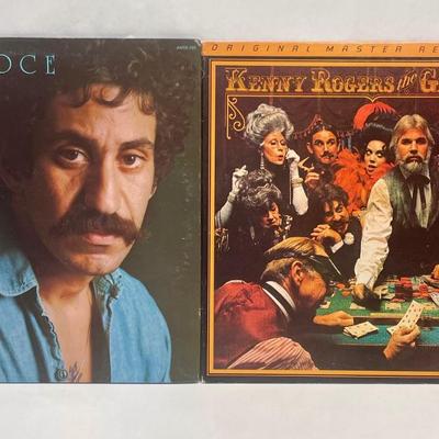 Vintage 33 RPM Vinyl Albums - Kenny Rogers and Jim Croce