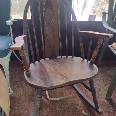 Wooden Rocking Chair- Approx 22" in Diameter