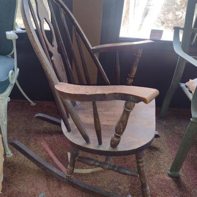 Wooden Rocking Chair- Approx 22" in Diameter