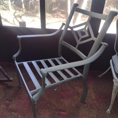Metal Patio Chair- Approx 24 1/4" in Diameter