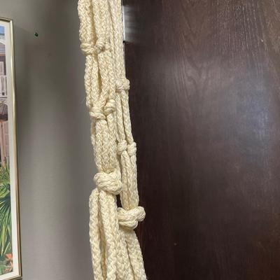 Cream macrame plant hangers