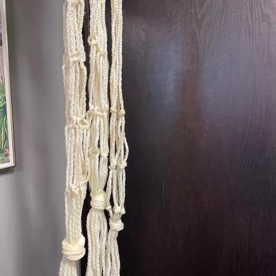Cream macrame plant hangers