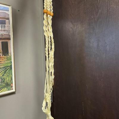 Cream macrame plant hangers
