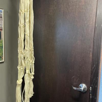 Cream macrame plant hangers