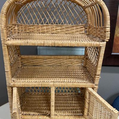 Small wicker rattan shelf/storage