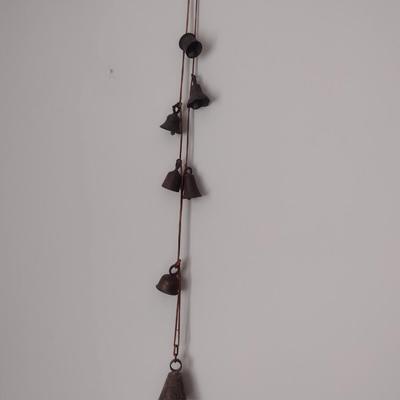 String of Brass Bells- Hangs Approx 33 1/2" Long