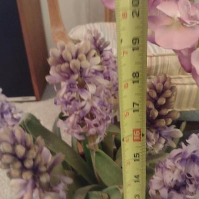 Collection of Artificial Flowers in Ceramic Pots