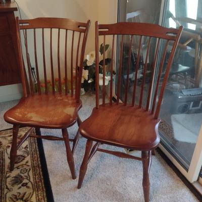 Pair of Zimmerman Thumbback Chairs