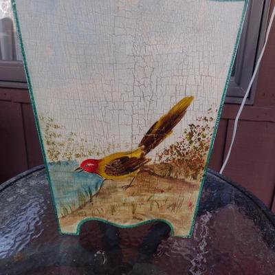 Decorative Bird Theme Waste Basket- Approx 9 3/4" Square x 13 3/4" Tall